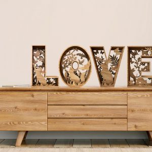 A - Z 3D letters met safari tafereel